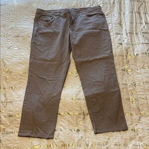 LOFT Women's Straight Leg Jeans in Taupe